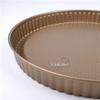 lobake 10.5 inches Curly Edge Golden Round Shape Nonstick Carbon Steel Pizza Pan Pie Tray Mold Cheese Tin Kitchen DIY Oven Bakeware view 3