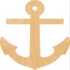 Anchor 2 Laser Cut Out Wood Shape Craft Supply - Woodcraft Cutout (18", 1/4" Thickness) view 1