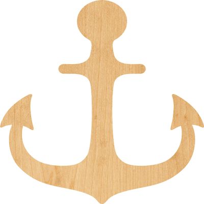 Anchor 4 Laser Cut Out Wood Shape Craft Supply - Woodcraft Cutout (30", 1/8" Thickness)