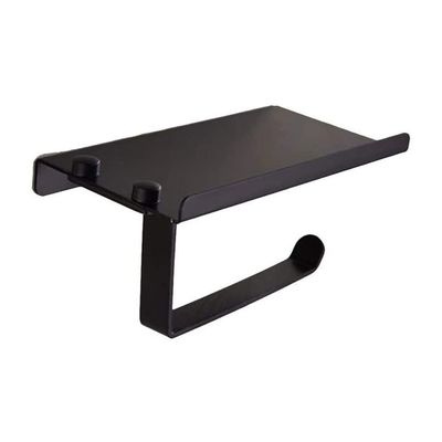 XIXIDIAN Paper Towel Holder Wall Mount for Kitchen,Self-Adhesive Paper Towel Holder with Shelf for Bathroom,Anti-Rust Aluminum,No Drill or Wall-Mounted with Screws
