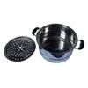2-Tier Stainless Steel Food Steamer,Dumpling Steamer,Vegetable Steamer (26 cm/10.2") view 3