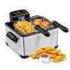 ARLIME Deep Fryer with 2 Baskets, 5.3 Qt/5L Electric Fryer with Adjustable Temperature & Timer, Removable Oil-Container & Lid w/View Window, Stainless Steel Large Deep Fryers for Home Use, Kitchen view 1