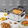 ARLIME Deep Fryer with 2 Baskets, 5.3 Qt/5L Electric Fryer with Adjustable Temperature & Timer, Removable Oil-Container & Lid w/View Window, Stainless Steel Large Deep Fryers for Home Use, Kitchen view 2