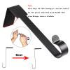 ARCHCRTC 6 Pcs Christmas Stocking Holders Mantel Hook Hangers Fireplace Hooks Hanger Christmas Stocking Hook Fireplace Hanger Grip for Christmas Party Decorations (Black, 6) view 3