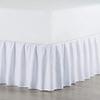 Rainbowlinens Luxury Soft Fluffy White Ruffled Bed Skirt Queen Size 16 Inch Drop Three Sided Coverage with 750 Thread Count Egyptian Cotton Long Lasting Lightweight Gatherd Bed Skirt view 1