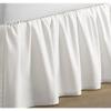 Rainbowlinens Luxury Soft Fluffy White Ruffled Bed Skirt Queen Size 16 Inch Drop Three Sided Coverage with 750 Thread Count Egyptian Cotton Long Lasting Lightweight Gatherd Bed Skirt view 2
