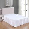 Rainbowlinens Luxury Soft Fluffy White Ruffled Bed Skirt Queen Size 16 Inch Drop Three Sided Coverage with 750 Thread Count Egyptian Cotton Long Lasting Lightweight Gatherd Bed Skirt view 3
