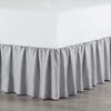 Rainbowlinens Luxury Soft Fluffy Silver Ruffled Bed Skirt Twin XL Size 10 Inch Drop Three Sided Coverage with 750 Thread Count Egyptian Cotton Long Lasting Lightweight Gatherd Bed Skirt view 1