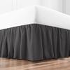 Rainbowlinens Luxury Soft Fluffy Grey Ruffled Bed Skirt Queen Size 21 Inch Drop Three Sided Coverage with 750 Thread Count Egyptian Cotton Long Lasting Lightweight Gatherd Bed Skirt view 1