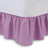 Rainbowlinens Luxury Soft Fluffy Lilac Ruffled Bed Skirt Full XL Size 15 Inch Drop Three Sided Coverage with 750 Thread Count Egyptian Cotton Long Lasting Lightweight Gatherd Bed Skirt view 1