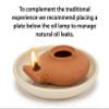 Biblical Herodian Clay Oil Lamp with Jar - Authentic Terracotta Replica from Holy Land Archaeological Finds - Handmade Christian & Jewish Faith Artifact view 2