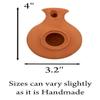 Biblical Herodian Clay Oil Lamp with Jar - Authentic Terracotta Replica from Holy Land Archaeological Finds - Handmade Christian & Jewish Faith Artifact view 3