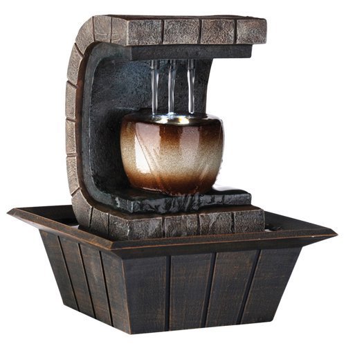GreenGrass 9.75" Meditation Fountain with LED Light