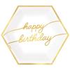 Round Paper Plates, 9" (Pack of 8) - Dazzling Multicolor Paper Plates for Unforgettable Celebrations, Golden Age Birthday view 1