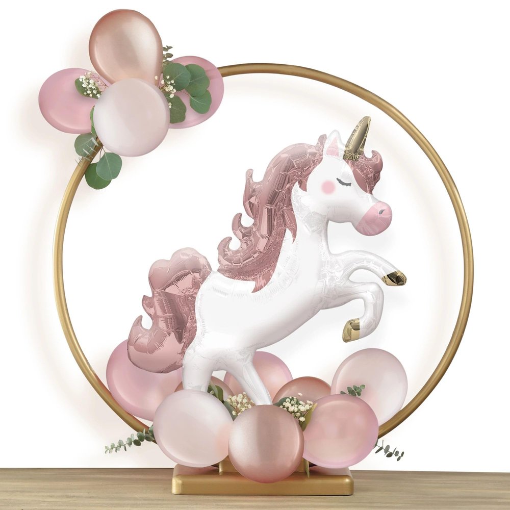 Unicorn Gold Ring Centerpiece - 30" | Multicolor | 1 Pc.