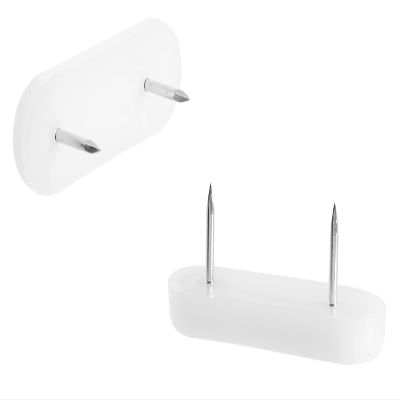 2" Inch Long Double Nail Plastic Table Chair Furniture Floor Protector Glides - 16 Pcs