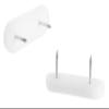 2" Inch Long Double Nail Plastic Table Chair Furniture Floor Protector Glides - 16 Pcs view 1