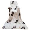 BBO JustHome Fun Print Soft Cozy Lightweight 50 x 60 Fleece Throw Blanket (Fancy Dog with Glasses) view 3