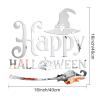 CREATCABIN Happy Halloween Pumpkin Acrylic Mirror Sticker Self-Adhesive Ghost 3D Wall Stickers Decal Removable for Indoor Outdoor Home Wall Window Party Decorations,Silver view 2