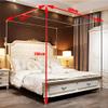 Bed Canopies Modern Luxury Bedroom Bed Canopy Bed Curtain, 4- Door Floor- Mounted 360 Protective Bed Canopy, for Girls Princess Room with Double Bed, with Mounting Bracket view 4