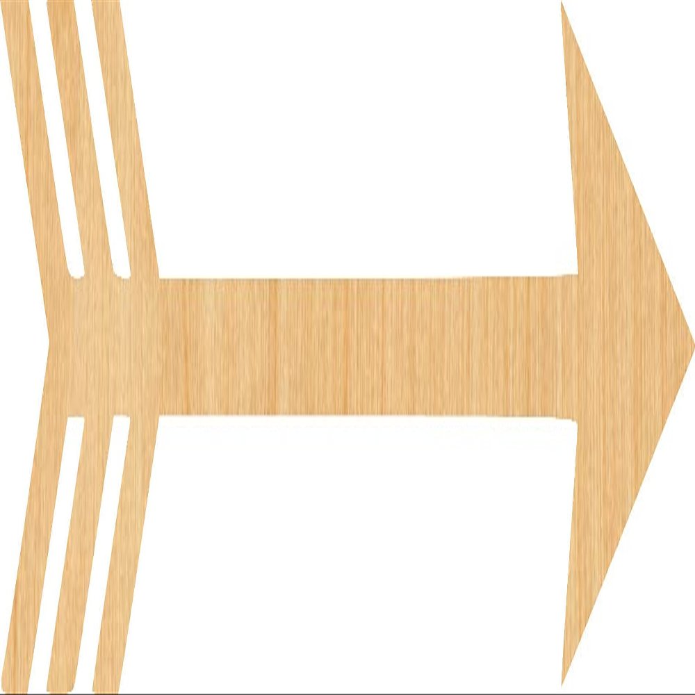 Arrow Laser Cut Out Wood Shape Craft Supply - Woodcraft Cutout (4", 1/8" Thickness)