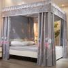Bed Canopies European Bed Canopy for Double Bed, Luxury Floor-to- Ceiling Curtains with 4- Corners Post, Girl Princess Room Bedroom Bed Canopy with Iron Bracket view 2