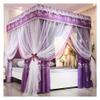 Bed Canopies European Bed Canopy for Double Bed, Luxury Floor-to- Ceiling Curtains with 4- Corners Post, Girl Princess Room Bedroom Bed Canopy with Iron Bracket view 1