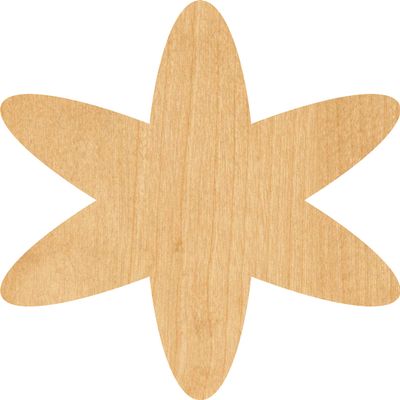 Asterisk Laser Cut Out Wood Shape Craft Supply - Woodcraft Cutout (22", 1/8" Thickness)