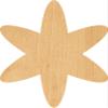 Asterisk Laser Cut Out Wood Shape Craft Supply - Woodcraft Cutout (22", 1/8" Thickness) view 1
