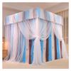 Bed Canopies Modern Luxury Bedroom Bed Canopy Bed Curtain, 4- Door Floor- Mounted 360 Protective Bed Canopy, for Girls Princess Room with Double Bed, with Mounting Bracket view 1