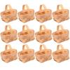 12pcs Wood Chip Mini Baskets Manual Woven Baskets Woven Baskets Ornaments view 1