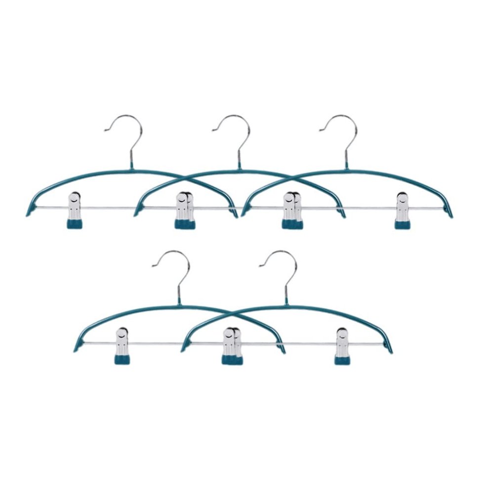 Cabilock 5pcs Clothes Hanger Clips Non- Adult Clothes Rack for Pants and Skirts Sturdy and Portable Design for Home and Travel Use Winkle Storage