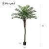 Ferrgoal 7Ft Artificial Sago Palm Tree Tall Fake Palm Plant with 12 Pcs Adjustable Leaves Tropical Decor Plastic Faux Tree in Pot Realistic Fake Plants for Home Indoor Office Patio Porch view 2