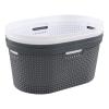 Pekky 4 Pack Laundry Basket with Cutout Handles, 40 L Plastic Hampers for Laundry view 1