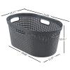 Pekky 4 Pack Laundry Basket with Cutout Handles, 40 L Plastic Hampers for Laundry view 2