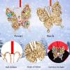 PETCEE Butterfly Christmas Ornaments 2025 - Girly Colorful Metal Butterfly Christmas Tree Decorations for Girls Kids Beautiful Cute Pretty Ornaments Keepsake Gifts for Women Mom Grandma view 2