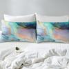 Castle Fairy Green Marble Comforter Cover,Emerald Gem Style Marbling Duvet Cover for Girls Teens Decorative Room,Luxury Golden Ripple Quilt Cover with 2 Pillowcases, Full Size view 4