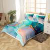 Green Marble Bedding Set Twin Size,Emerald Gem Style Marbling Duvet Cover for Kids Boys Bed Comforter Cover Set,Luxury Golden Ripple Bedding Quilt Cover Set Decorative 2 Pieces view 3