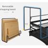 Dish Drying Rack for Kitchen Stainless Steel Dish Drainer with Drain Board and Utensil Holder Simple Easy to Use Drain Water Directly into The Sink,Black,2 Layers view 4