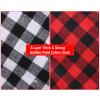 Anntool 2 Pcs Buffalo Plaid Christmas Gnome Stockings, 19 Inch Large Size Cotton Checkered Fireplace Hanging Stockings with Faux Plush Cuff, 3D Gnomes Ornaments Candy Gift Bags for Home Decor view 4