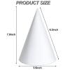 Welecom 30 PCS White Cone Hats Party Hats DIY for Kids Adult - One size fits all - 6.3 5.9 7.9 inch - Paper - Hand Wash Only - Costume Headwear - Halloween, Christmas, Thanksgiving, Birthday view 2