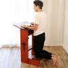 Volowoo Prayer Bench Stool,Solid Wood Prayer Kneeler with Bench and Folding Table Top in Home,Church Prayer Table Chair Padded Kneeler Shelf for Kneeling at Home,Religious Gifts view 1