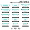 30 Pieces Glass Food Storage Containers with Upgraded Snap Locking Lids,Glass Meal Prep Containers Set - Airtight Lunch Containers, Microwave, Oven, Freezer and Dishwasher Friendly (Green) view 2