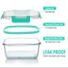 30 Pieces Glass Food Storage Containers with Upgraded Snap Locking Lids,Glass Meal Prep Containers Set - Airtight Lunch Containers, Microwave, Oven, Freezer and Dishwasher Friendly (Green) view 3