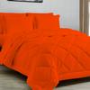 7 PCS Bed-in-A-Beg Bedding Set Includes 1 Flat, 1 Fitted, 4 Pillowcases and 1 Box Stitched Comforter 100% Egyptian Cotton 500 GSM Full-Orange Ultra Soft Cooling Set Fits Upto 15" Deep view 1
