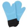 Silicone Oven Mitts,Anti Scald Oven Gloves,BBQ Grilling Gloves, Baking Oven Glove Mitts, Long Kitchen Gloves,Oven Mits Set for Kitchen Cooking Baking Microwave view 1