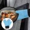 Silicone Oven Mitts,Anti Scald Oven Gloves,BBQ Grilling Gloves, Baking Oven Glove Mitts, Long Kitchen Gloves,Oven Mits Set for Kitchen Cooking Baking Microwave view 2