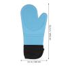 Silicone Oven Mitts,Anti Scald Oven Gloves,BBQ Grilling Gloves, Baking Oven Glove Mitts, Long Kitchen Gloves,Oven Mits Set for Kitchen Cooking Baking Microwave view 3