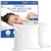 Euro Size Pillow Protectors (Set of 2) - European Square 26x26 Pillow Covers Waterproof Hypoallergenic Dust Proof Zippered Encasement view 1