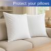 Euro Size Pillow Protectors (Set of 2) - European Square 26x26 Pillow Covers Waterproof Hypoallergenic Dust Proof Zippered Encasement view 2